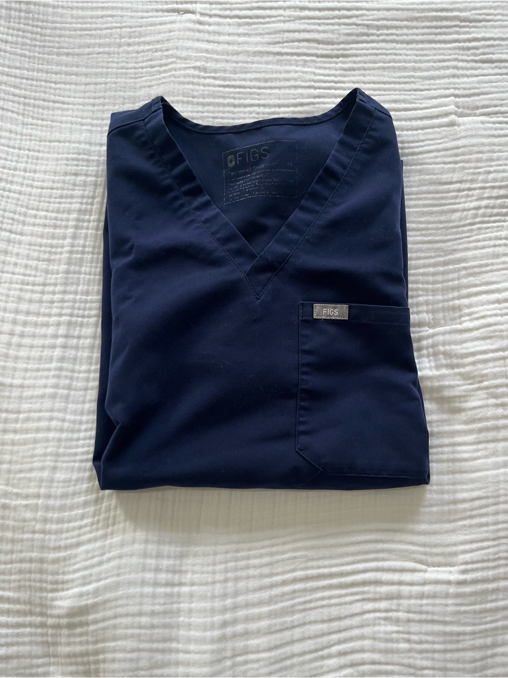 Figs Navy Caterina Scrub Top